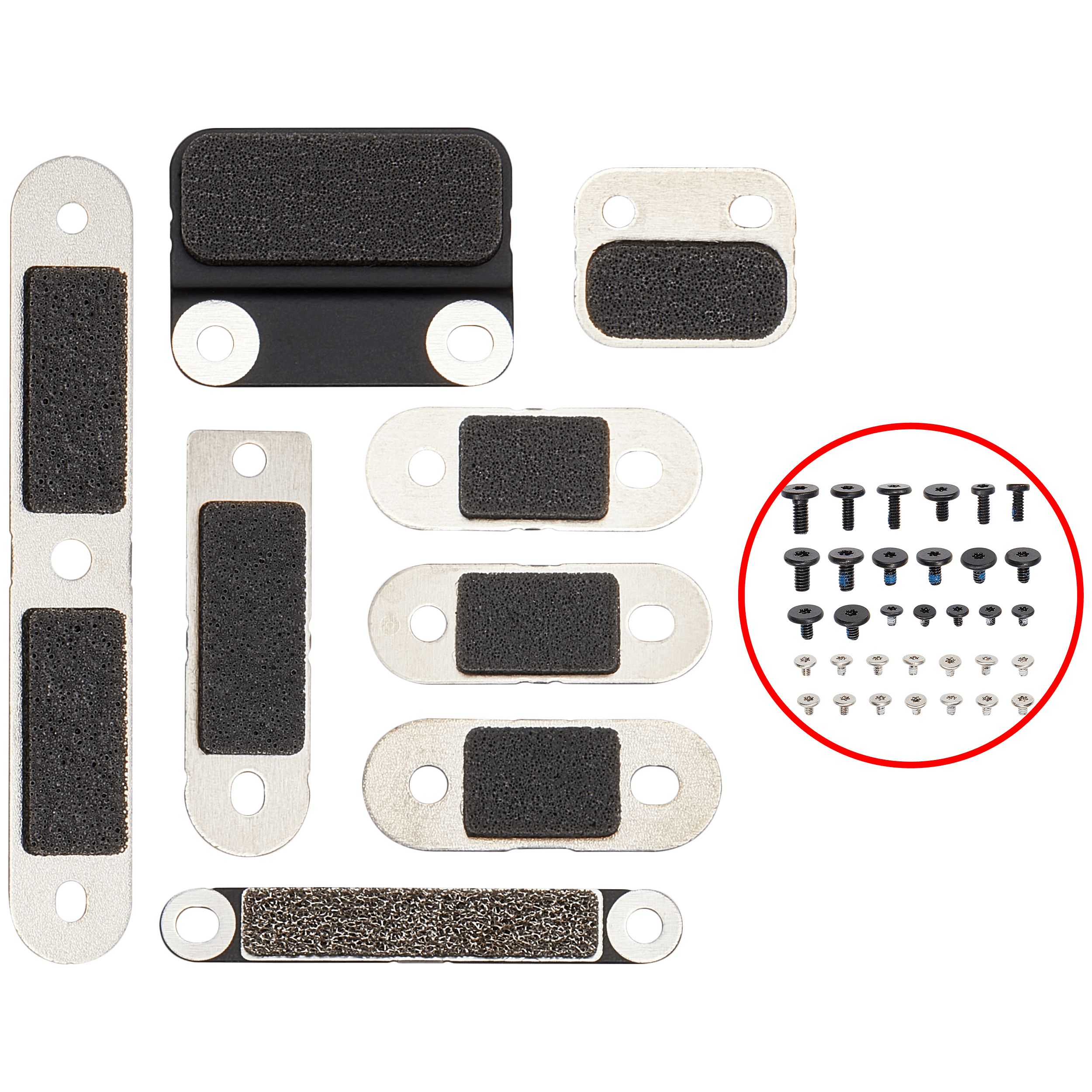 Complete set of small metal brackets and screws for MacBook Pro 14" (A2442 / Late 2021)