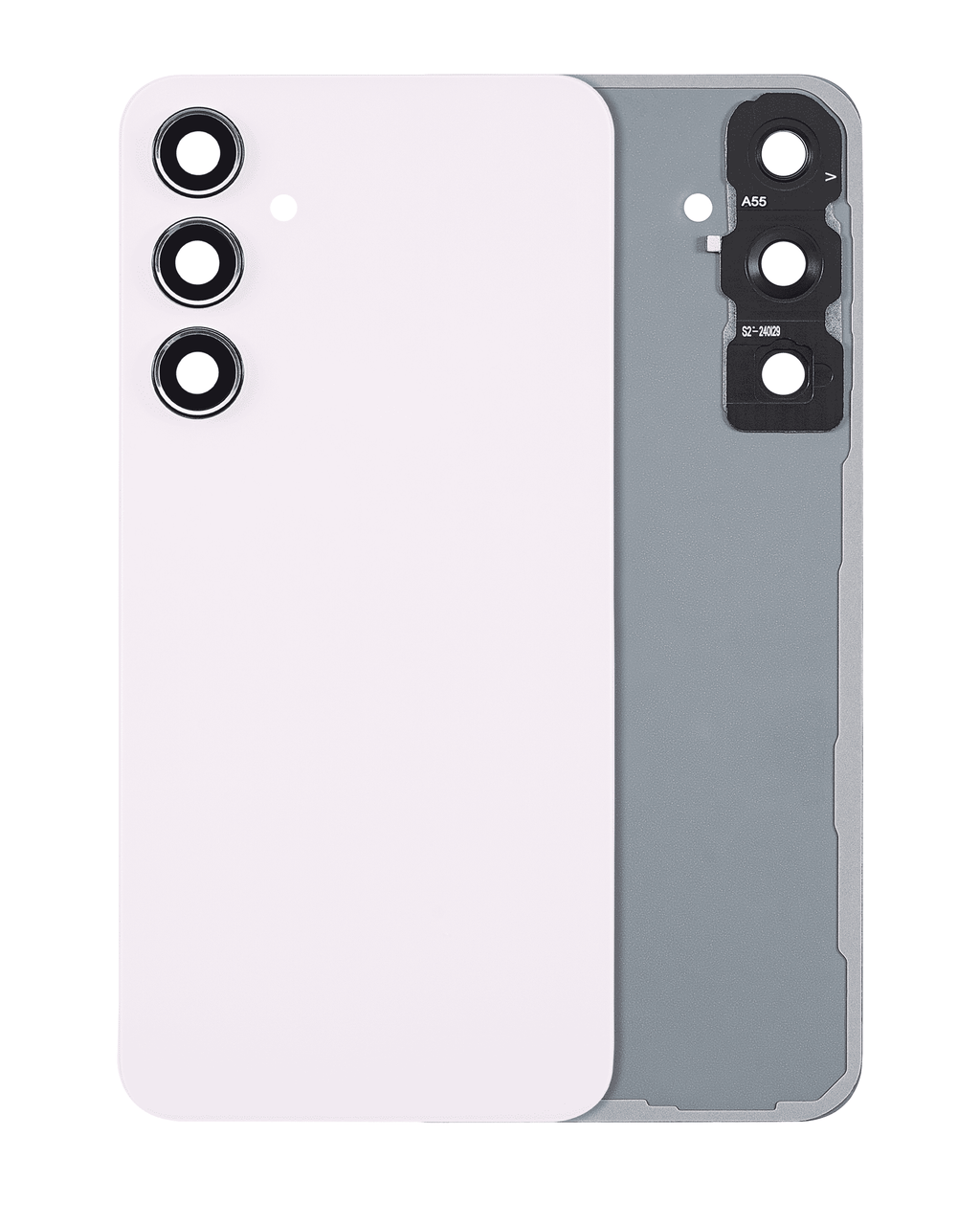Back cover with camera lens for Samsung Galaxy A55 5G (A556 / 2024) (no logo) (Aftermarket Plus) (Lilac)