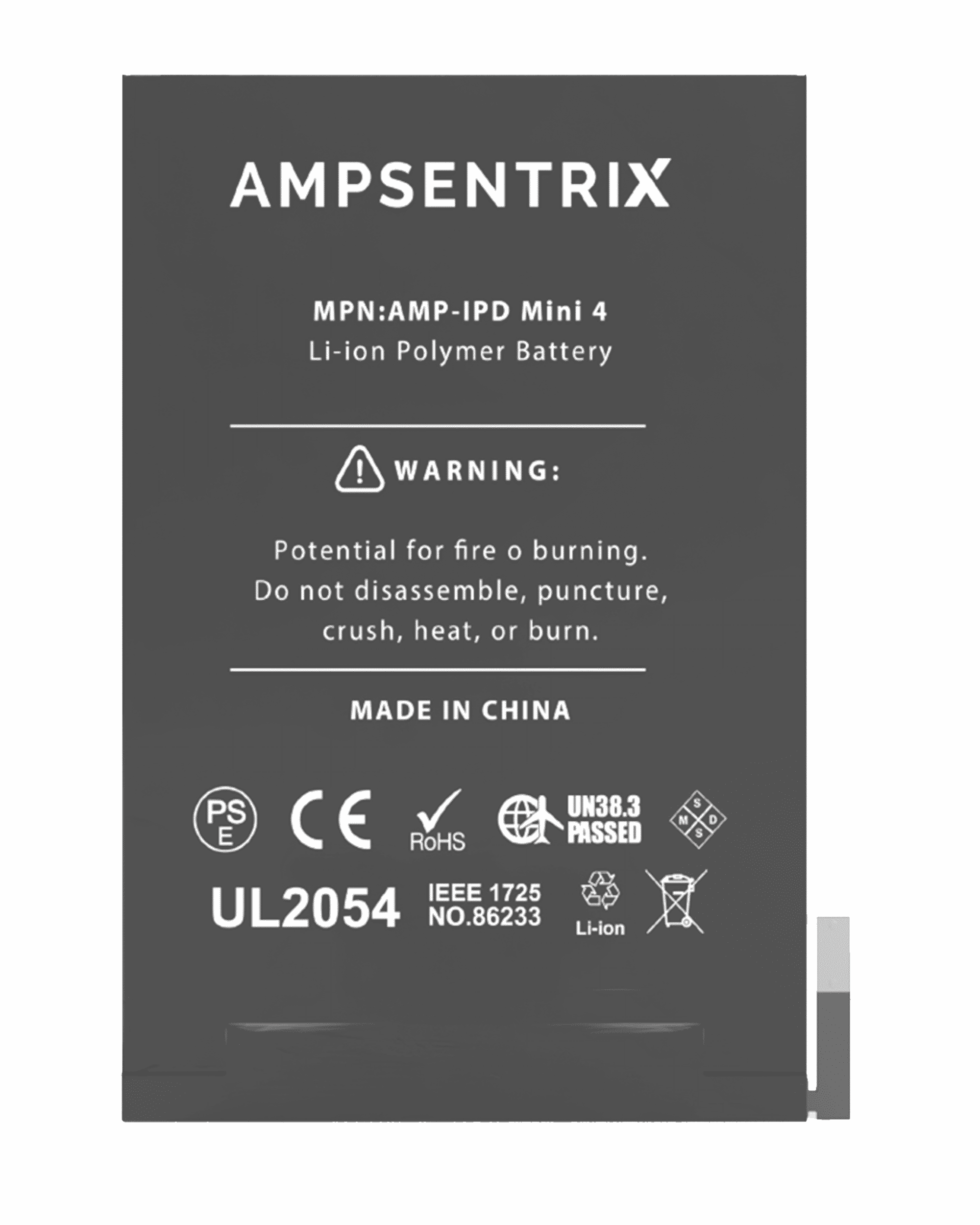 Replacement battery for iPad Mini 4 (AmpSentrix Pro)