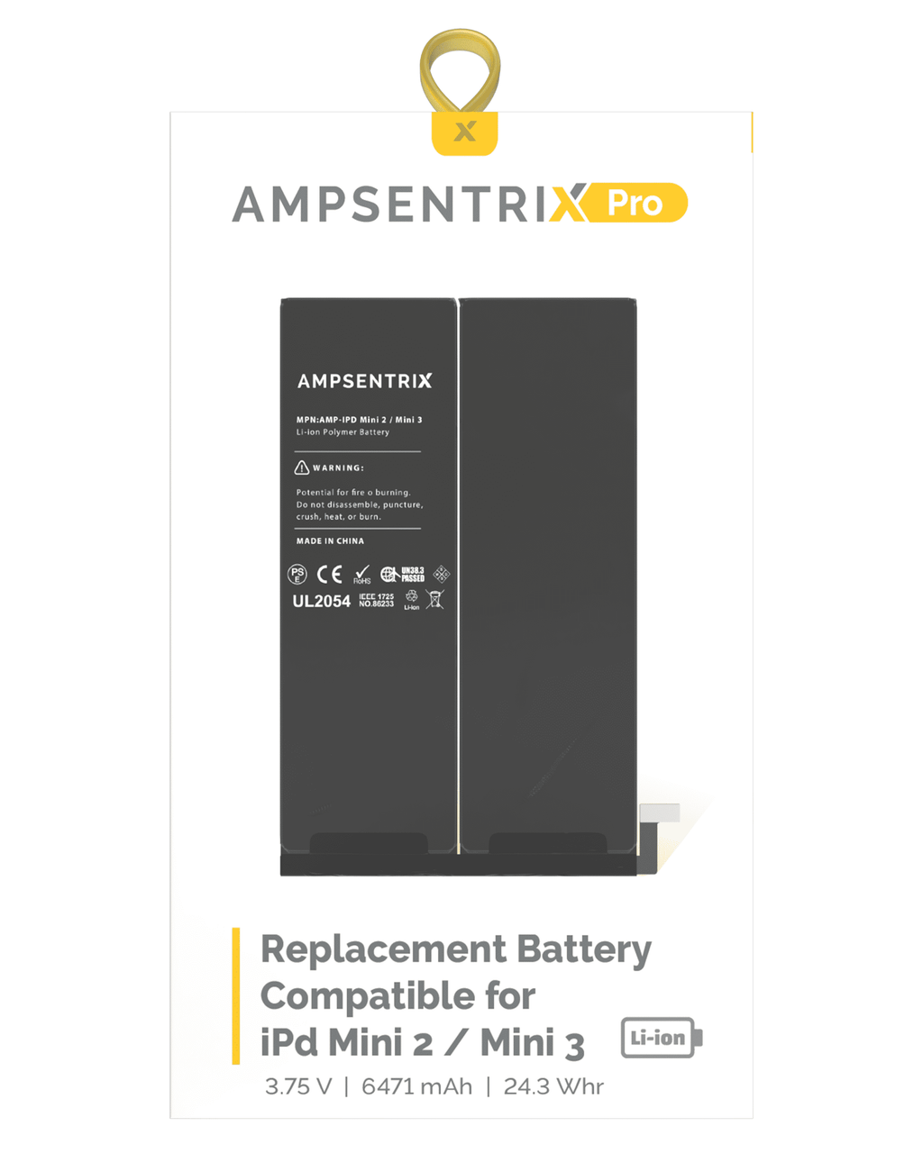 Replacement Battery for iPad Mini 2 / Mini 3 (AmpSentrix Pro)