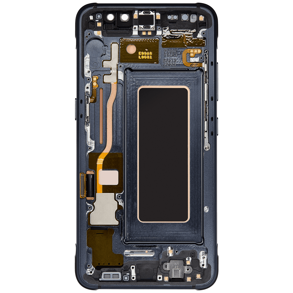 OLED-Display mit Rahmen für Samsung Galaxy S8 Active (Refurbished) (Meteor Gray)