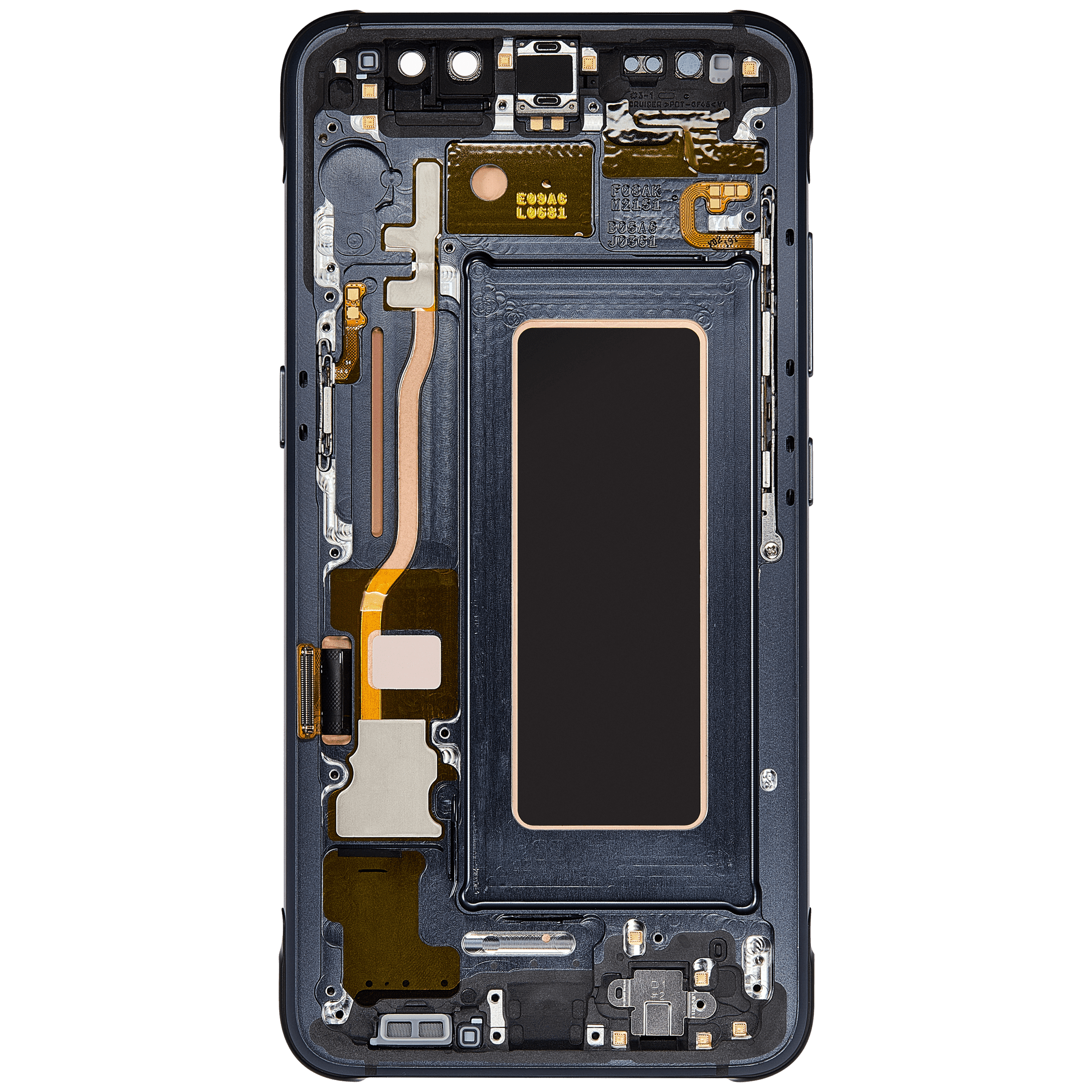 OLED-Display mit Rahmen für Samsung Galaxy S8 Active (Refurbished) (Meteor Gray)