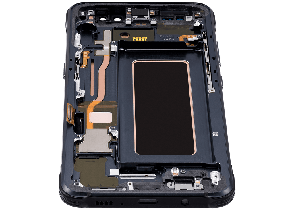 OLED-Display mit Rahmen für Samsung Galaxy S8 Active (Refurbished) (Meteor Gray)