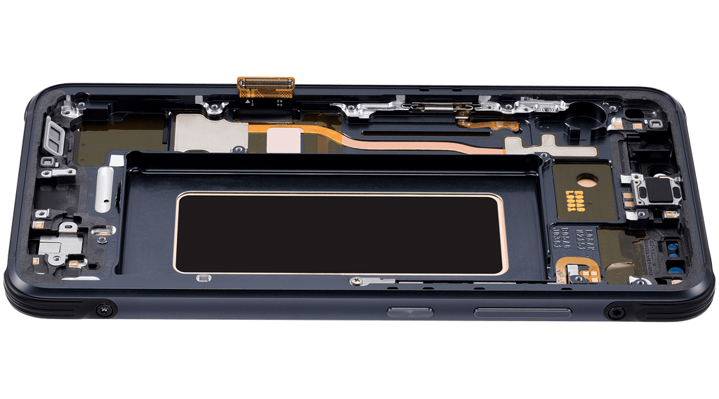 OLED-Display mit Rahmen für Samsung Galaxy S8 Active (Refurbished) (Meteor Gray)