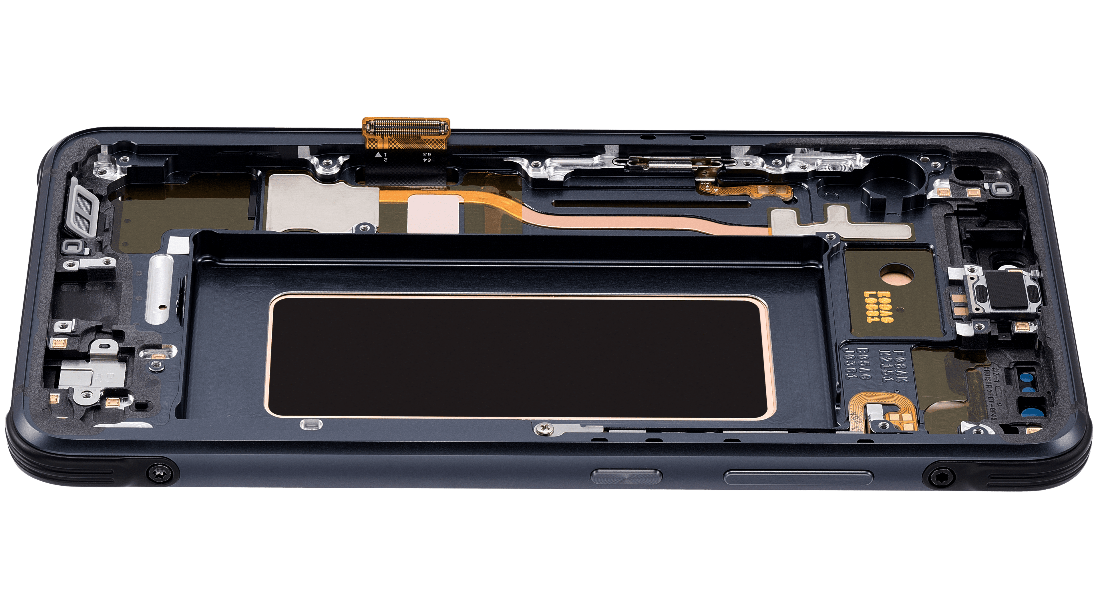 OLED-Display mit Rahmen für Samsung Galaxy S8 Active (Refurbished) (Meteor Gray)