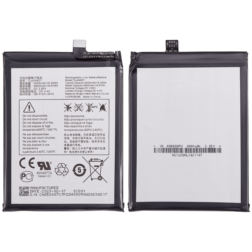 Ersatzbatterie für TCL 40XE / 40 XL / TCL 50 LE (T510WS) (TLP048D7)