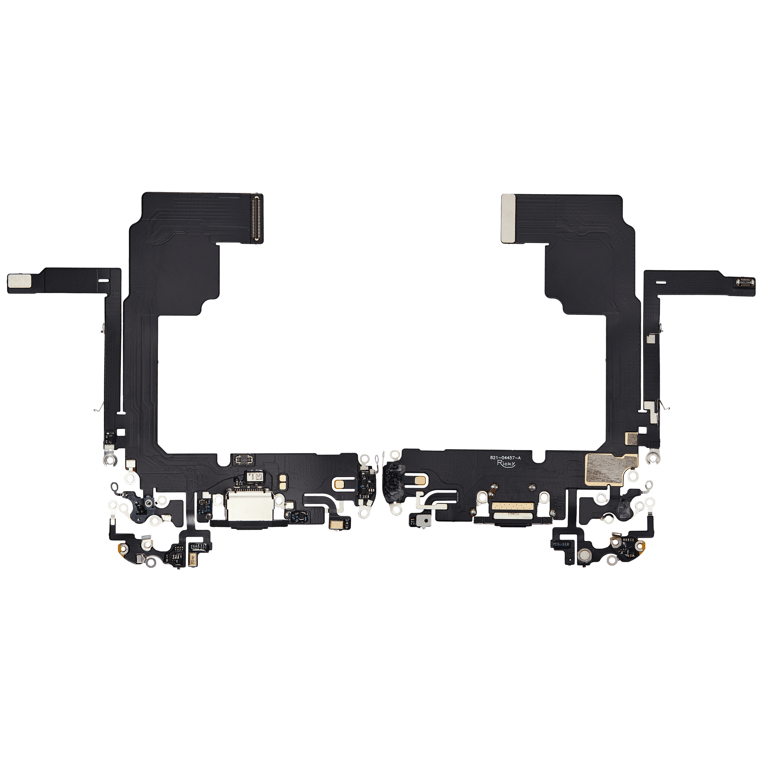 Ladebuchse-Flexkabel für iPhone 15 Pro (Aftermarket Plus) (Schwarz Titanium)
