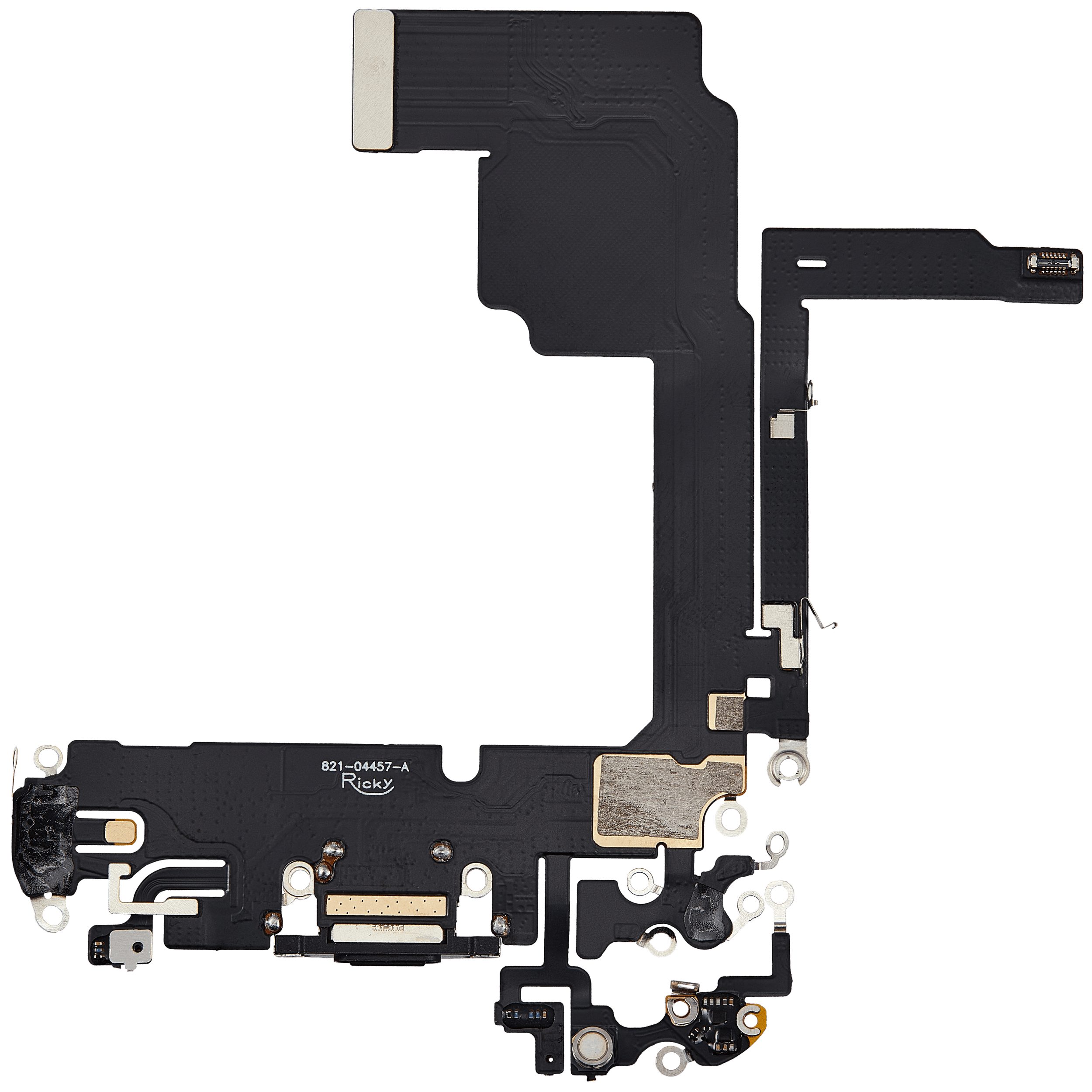 Ladebuchse-Flexkabel für iPhone 15 Pro (Aftermarket Plus) (Schwarz Titanium)