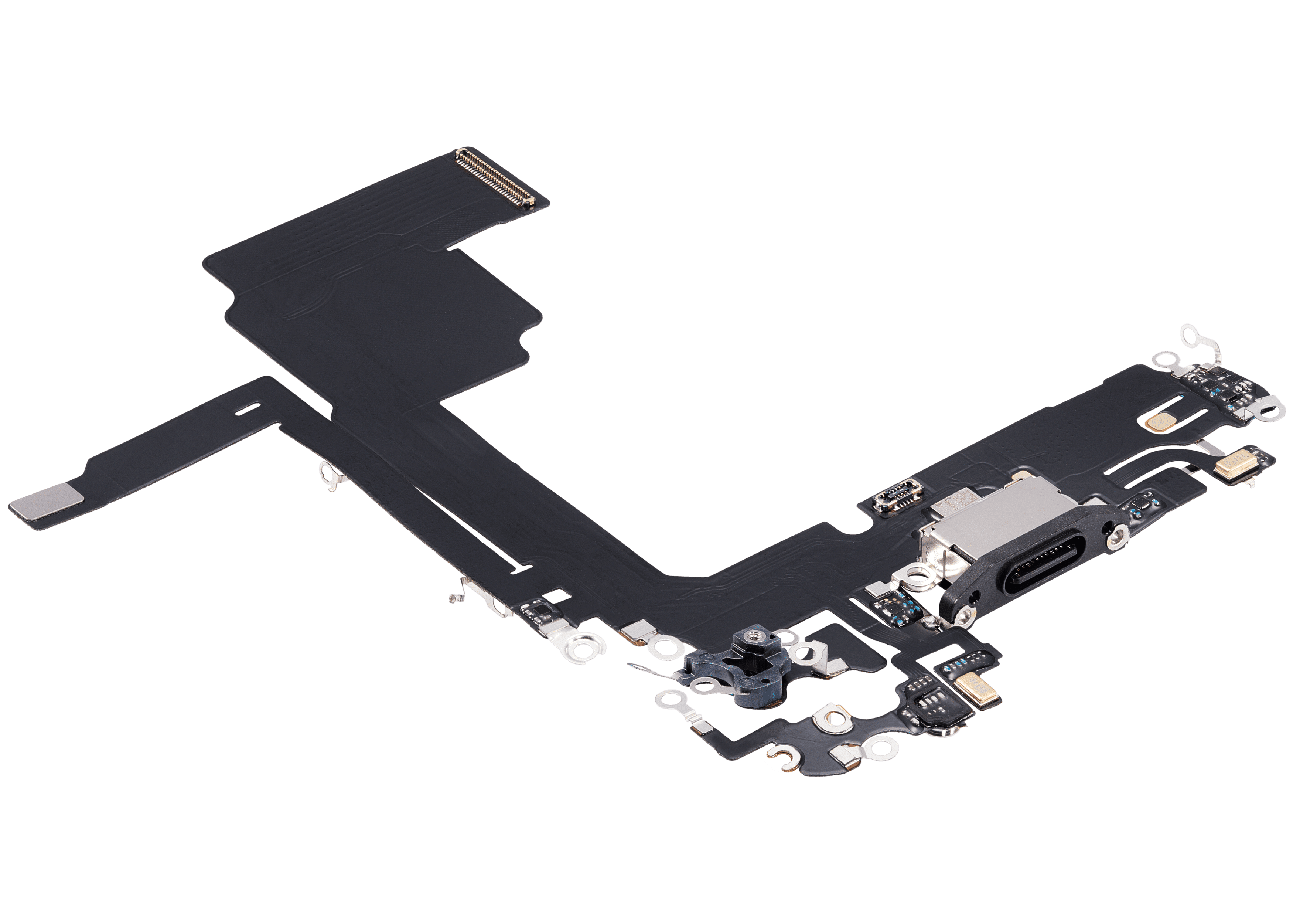Ladebuchse-Flexkabel für iPhone 15 Pro (Aftermarket Plus) (Schwarz Titanium)