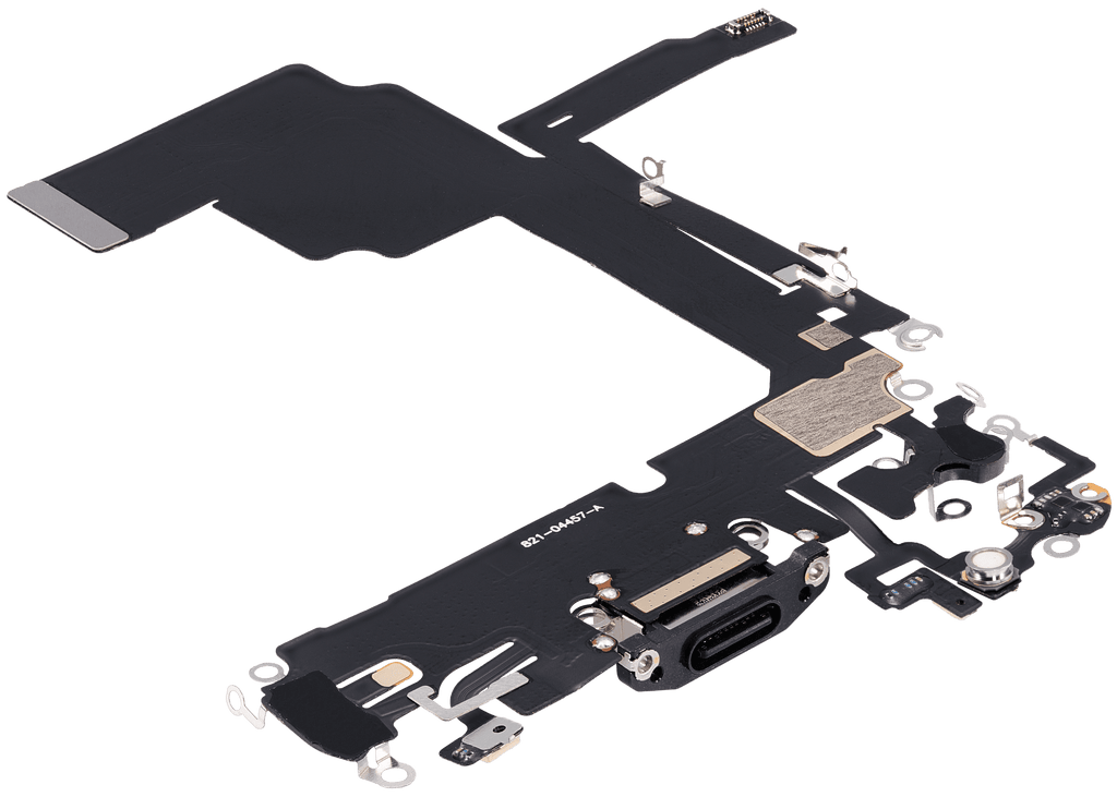 Ladebuchse-Flexkabel für iPhone 15 Pro (Aftermarket Plus) (Schwarz Titanium)