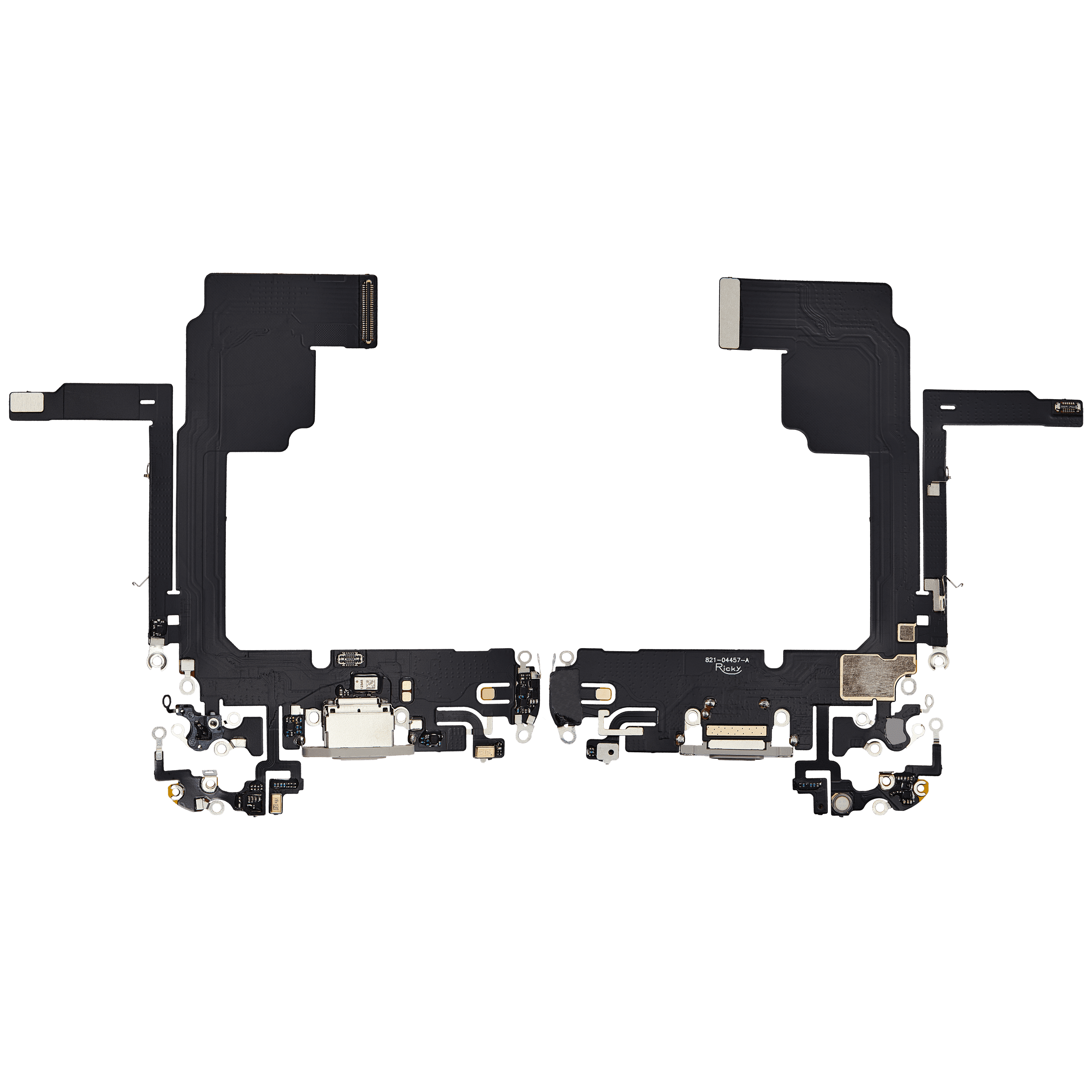 Ladebuchse Flexkabel für iPhone 15 Pro (Aftermarket Plus) (Weiß Titanium)