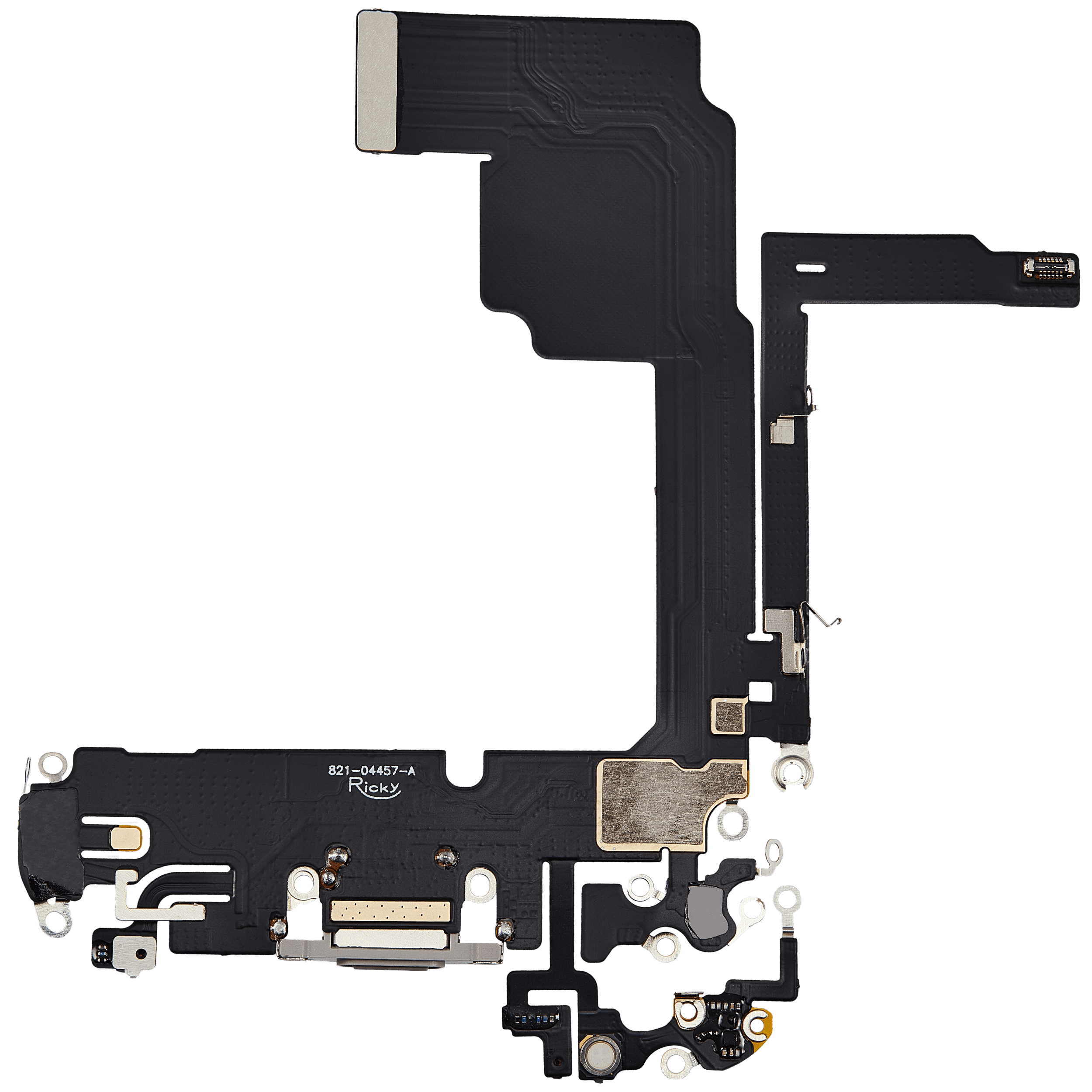 Ladebuchse Flexkabel für iPhone 15 Pro (Aftermarket Plus) (Weiß Titanium)