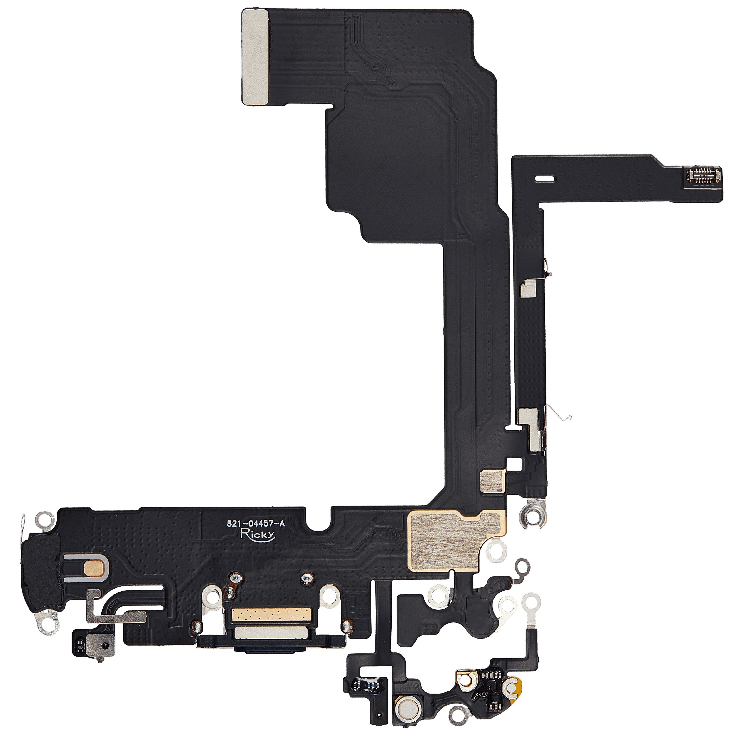 Ladebuchse-Flexkabel für iPhone 15 Pro (Aftermarket Plus) (Blau Titanium)
