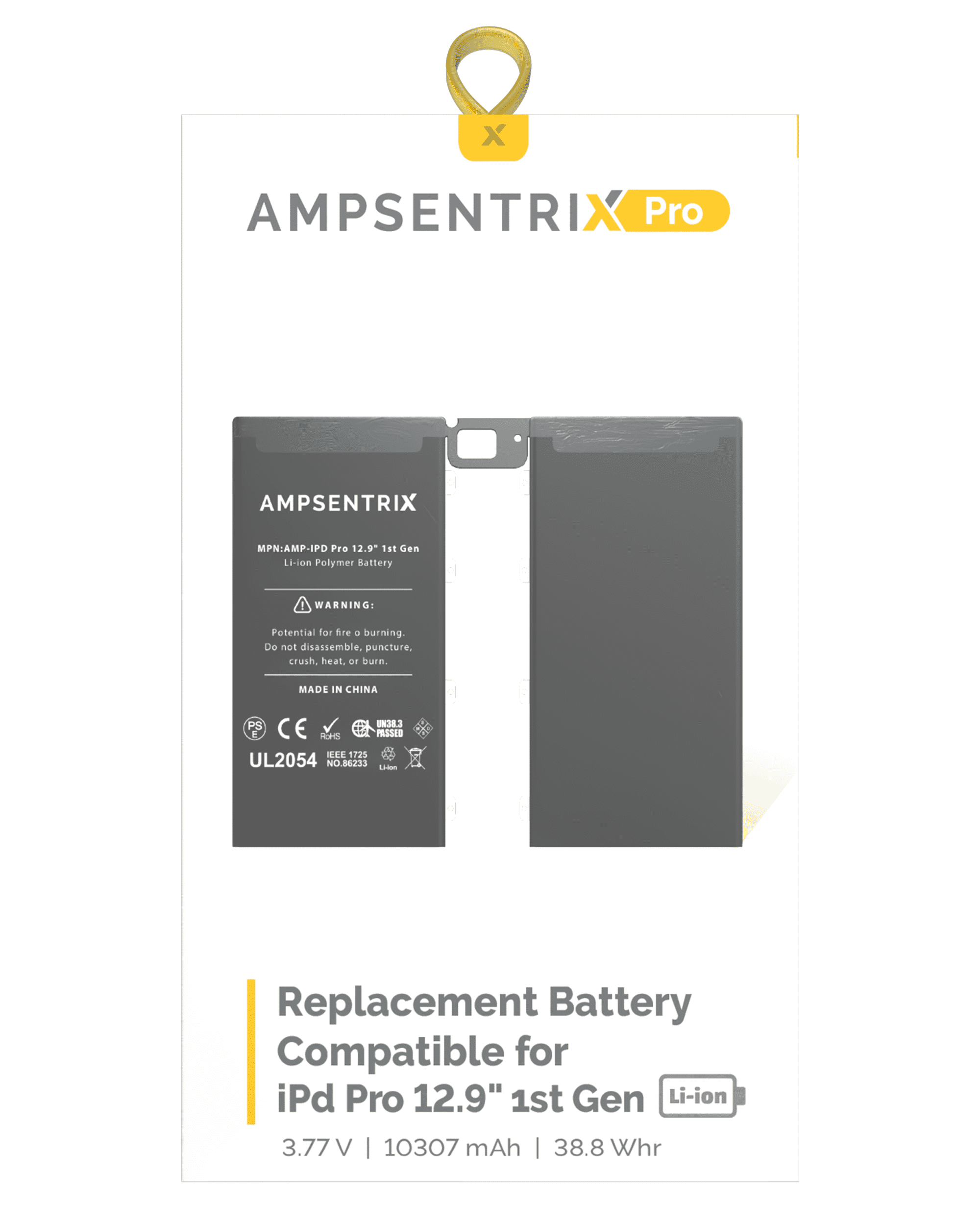 Replacement battery for iPad Pro 12.9" 1st Gen (2015) - Ampsentrix Pro