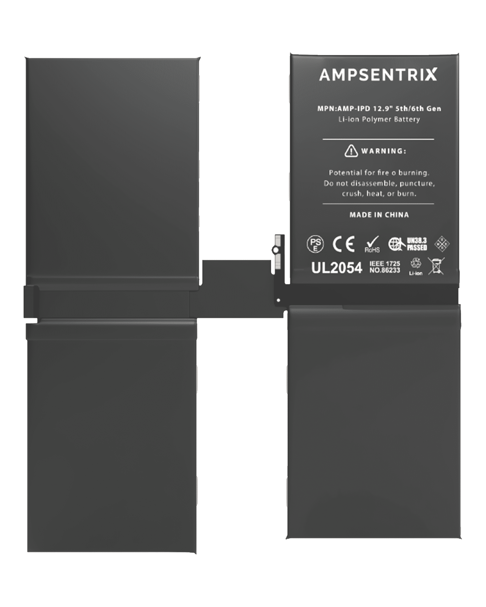 Replacement Battery for iPad Pro 12.9" 5th Generation (2021) / 6th Generation (2022) (AmpSentrix Pro)