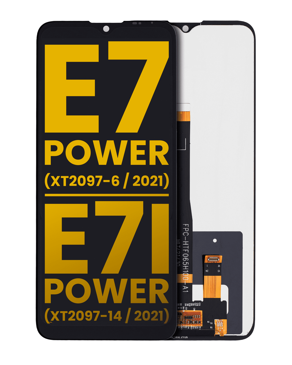 LCD Display without Frame for Motorola Moto E7 Power (XT2097-6 / 2021) / Moto E7i Power (XT2097-14 / 2021) (Refurbished) (Black)