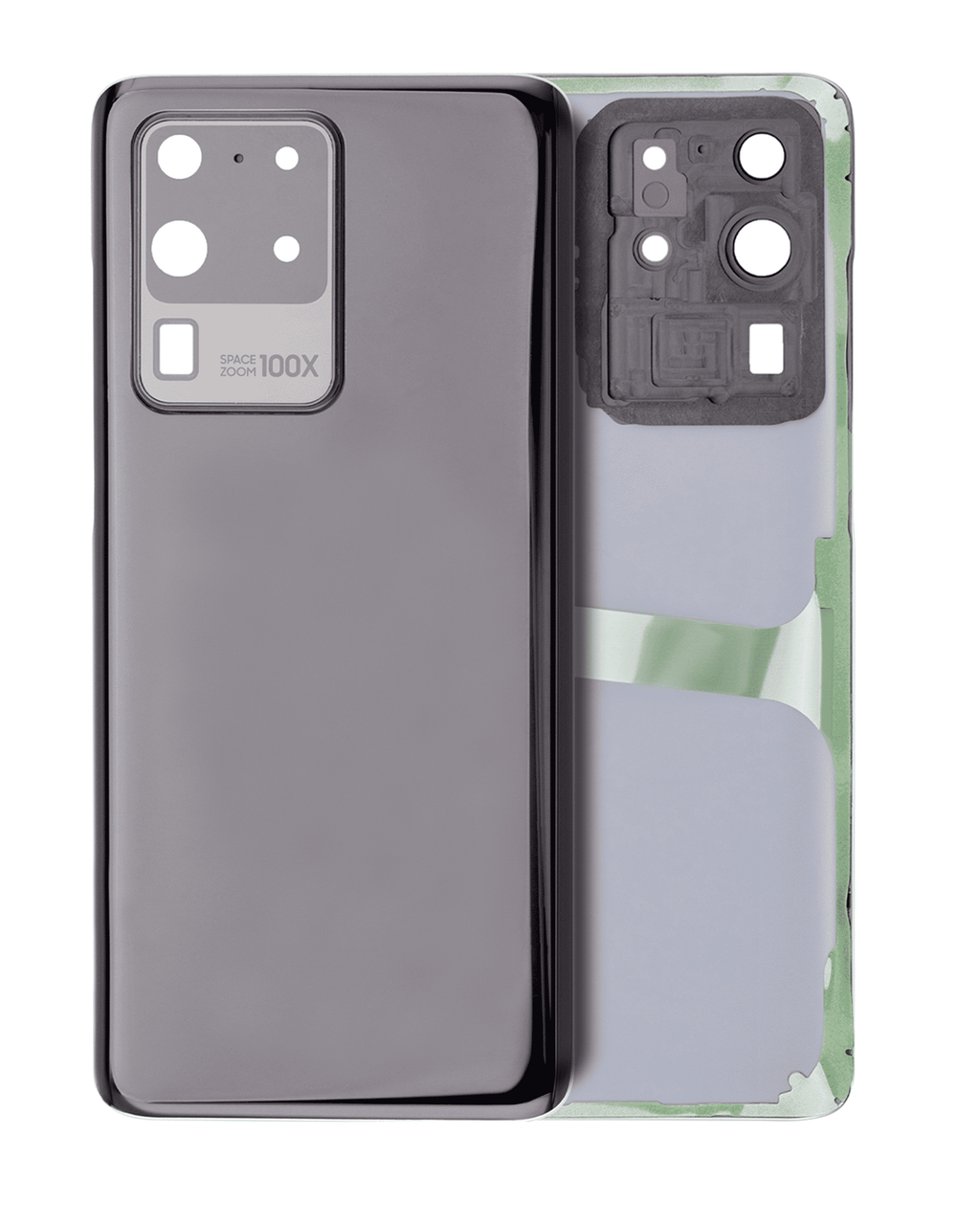 Back Cover with Camera Lens for Samsung Galaxy S20 Ultra 5G (No Logo) (Aftermarket Plus) Cosmic Black