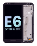 LCD-Display mit Rahmen für Motorola Moto E6 (OEM) (Alle Farben)