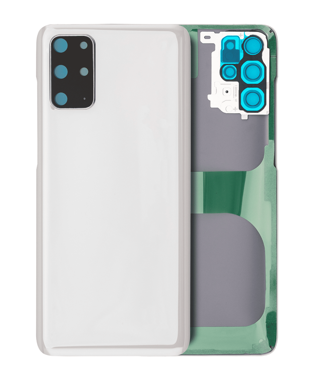 Backcover mit Kameraobjektiv für Samsung Galaxy S20 Plus 5G (ohne Logo) (Aftermarket Plus) (Cloud White)