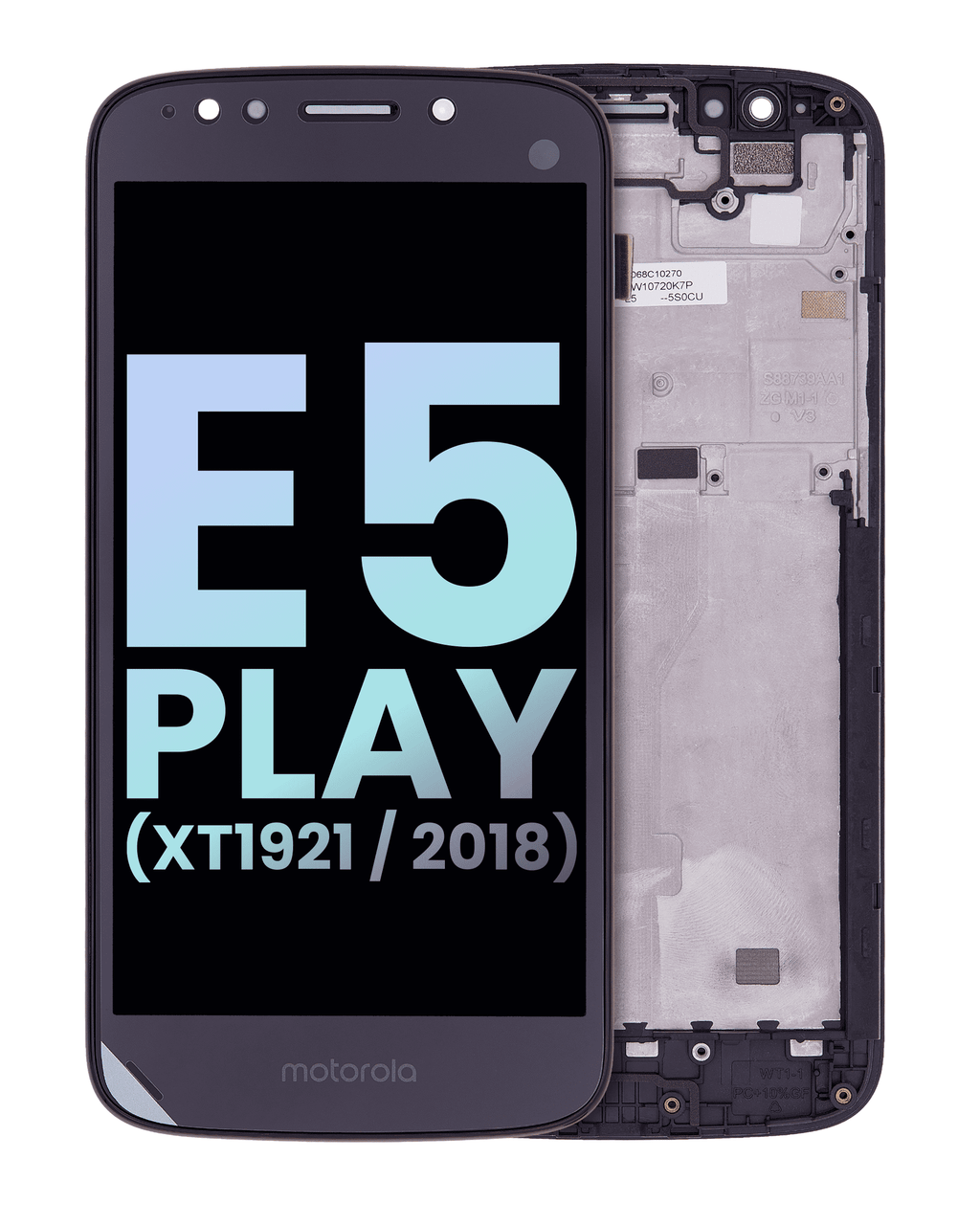 LCD Display with Frame for Motorola Moto E5 Play (XT1921 / 2018) Original OEM Black