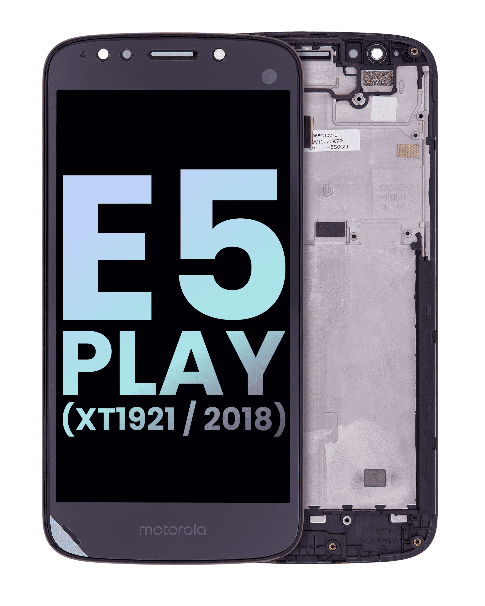 LCD Display with Frame for Motorola Moto E5 Play (XT1921 / 2018) Original OEM Black
