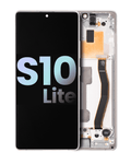 OLED-Display mit Rahmen für Samsung Galaxy S10 Lite (Service Pack) (Prism White)