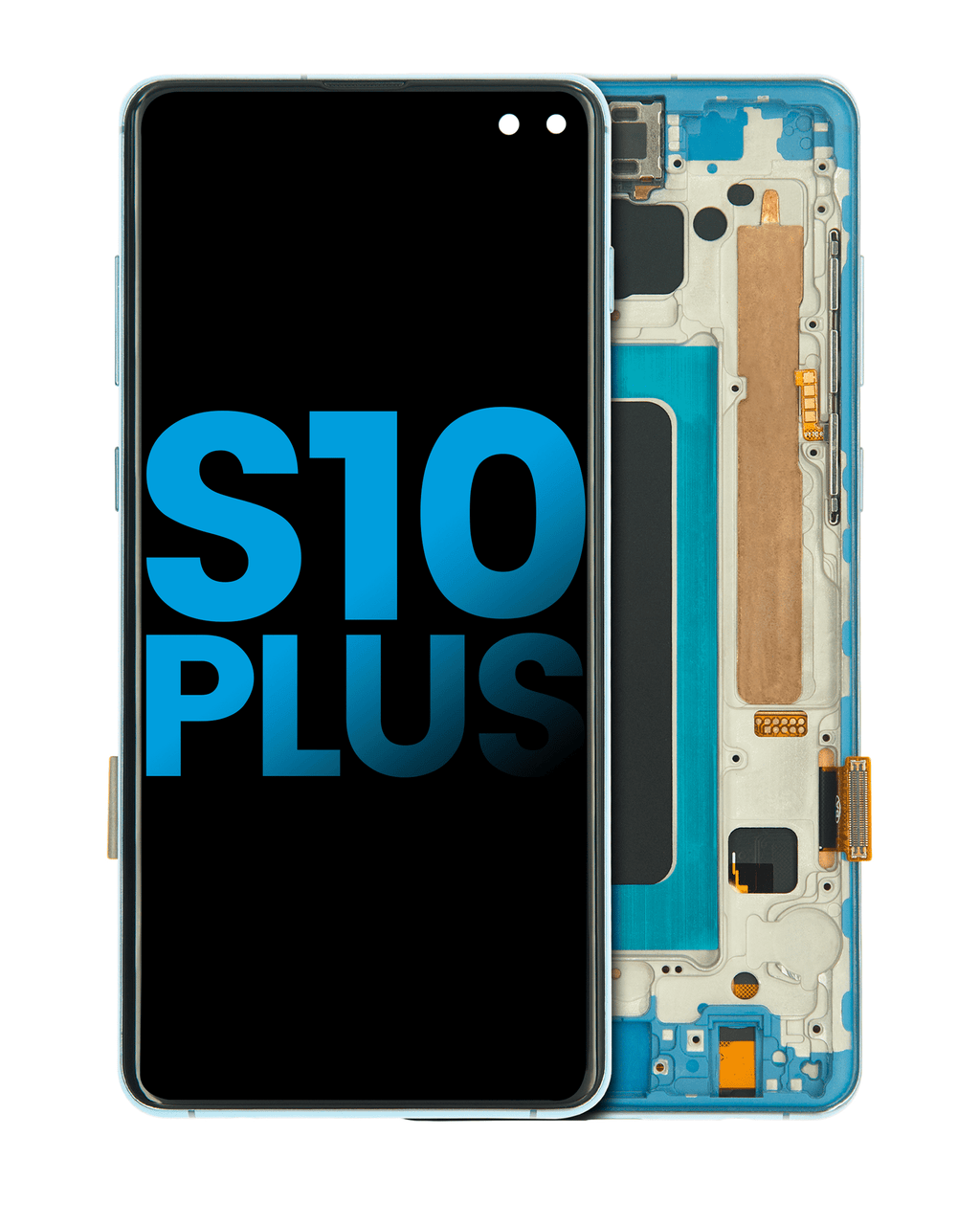 LCD-Display m. Rahmen f. Samsung Galaxy S10 Plus TFT Prism Blue o. FP