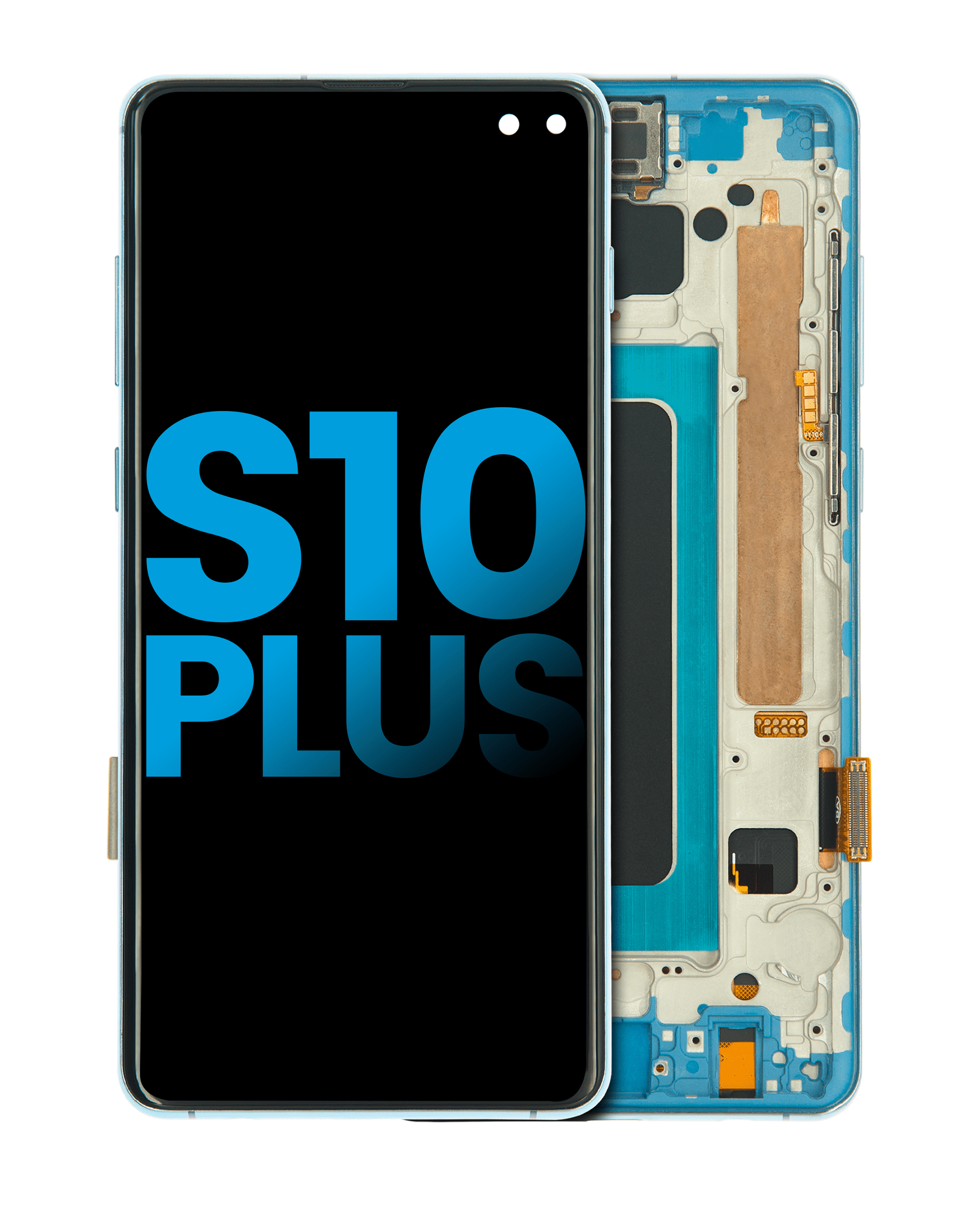 LCD-Display m. Rahmen f. Samsung Galaxy S10 Plus TFT Prism Blue o. FP
