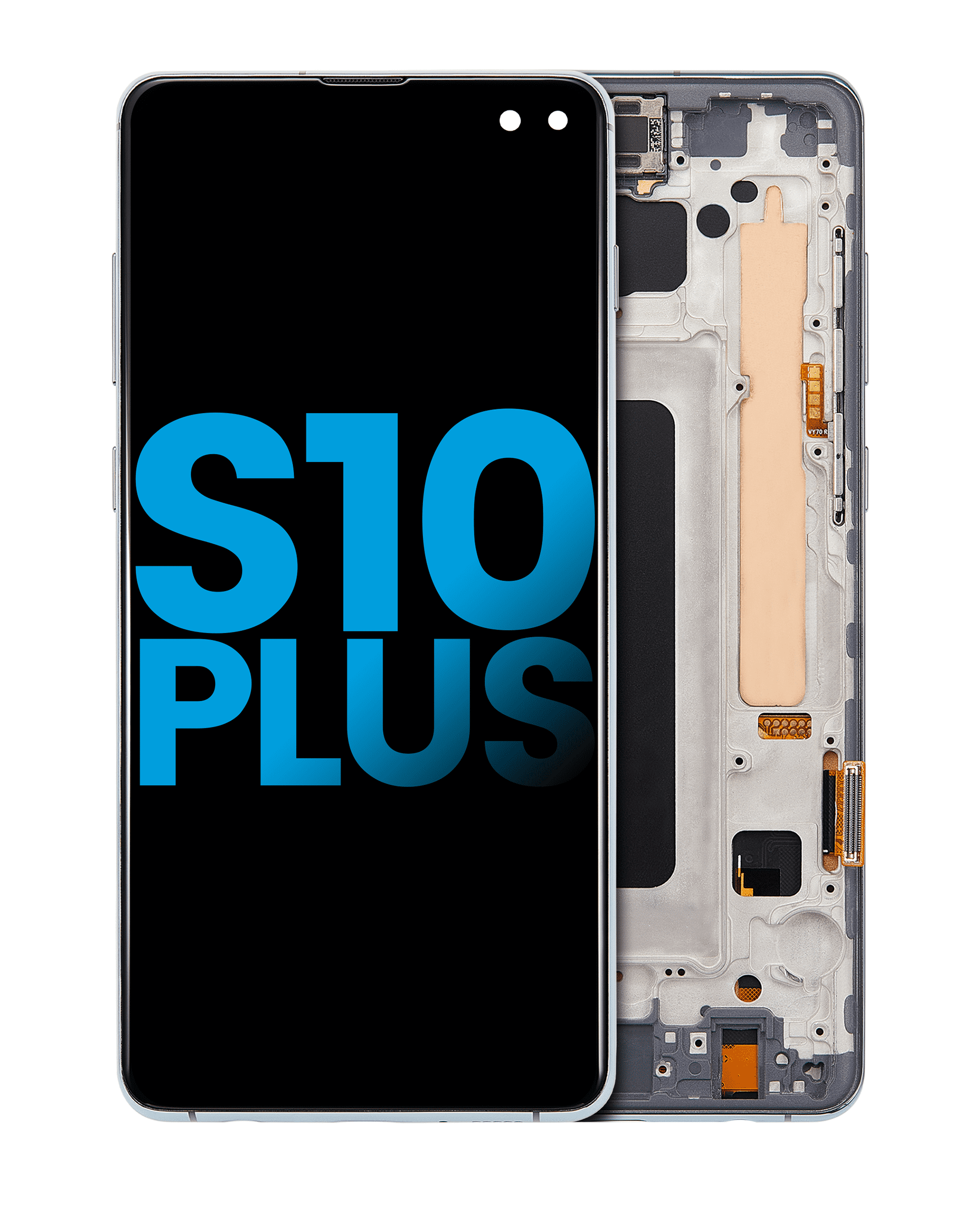 LCD m. Rahmen o. Sensor f. Samsung Galaxy S10+ TFT Aftermarket Prism Green