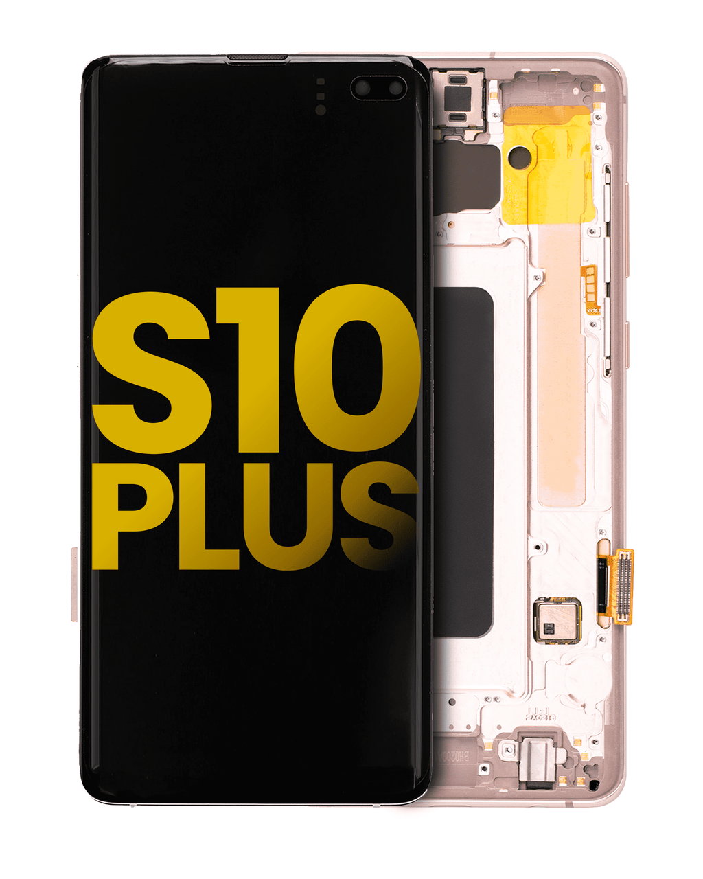 OLED Display with Frame for Samsung Galaxy S10 Plus (Refurbished) (Flamingo Pink)