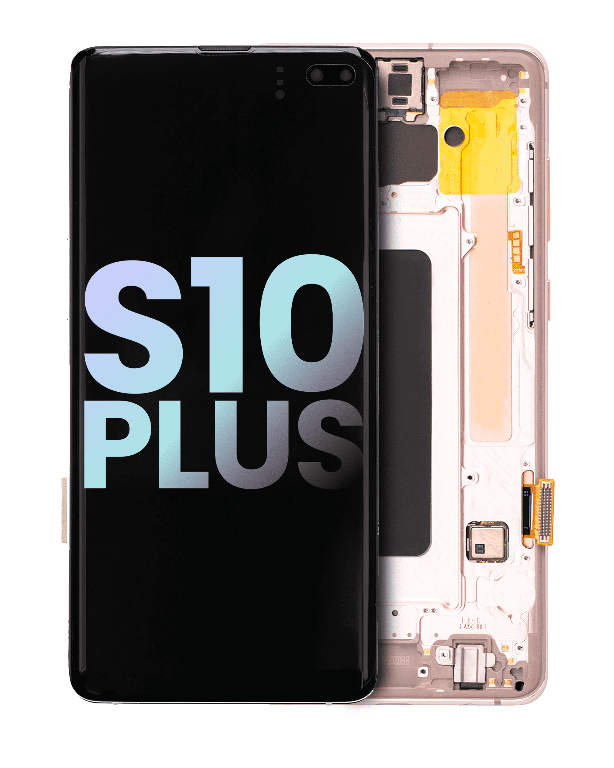 OLED-Display mit Rahmen für Samsung Galaxy S10 Plus (Svc Pack) (Flamingo Pink)