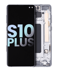 OLED-Display mit Rahmen für Samsung Galaxy S10 Plus Service Pack Schwarz