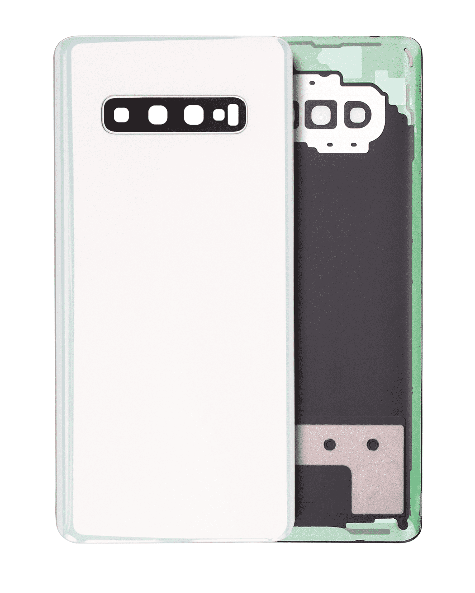 Glass Back Cover with Camera Lens for Samsung Galaxy S10 Plus (Service Pack) (Ceramic White)