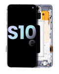 OLED-Display mit Rahmen für Samsung Galaxy S10E (Service Pack) Prism White