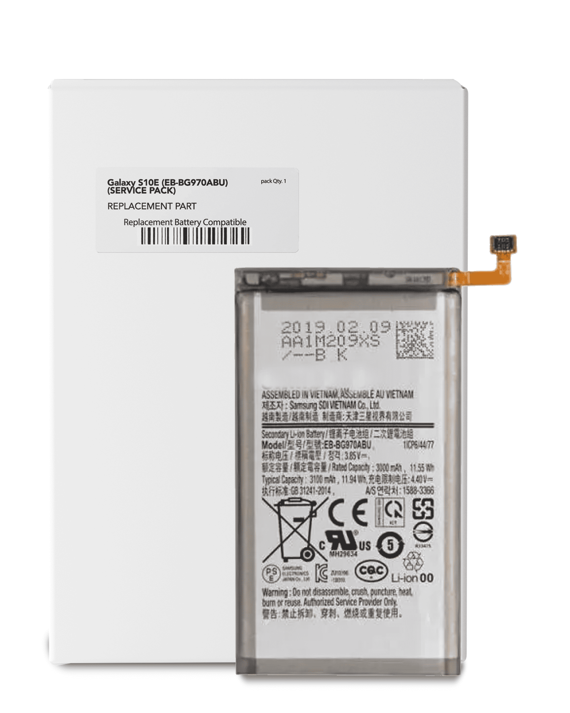 Ersatzakku für Samsung Galaxy S10e (EB-BG970ABU) (Service Pack)
