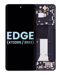 LCD-Display mit Rahmen für Motorola Moto Edge 2023 OEM Eclipse Black