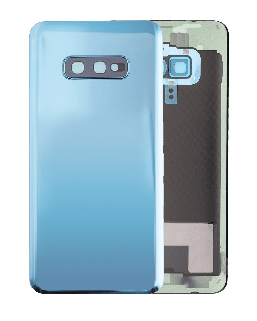Back Cover Glass with Camera Lens for Samsung Galaxy S10E (without Logo) (Aftermarket Plus) (Prism Blue)