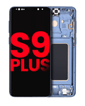 OLED-Display mit Rahmen Samsung Galaxy S9 Plus Aftermarket Plus Coral Blau