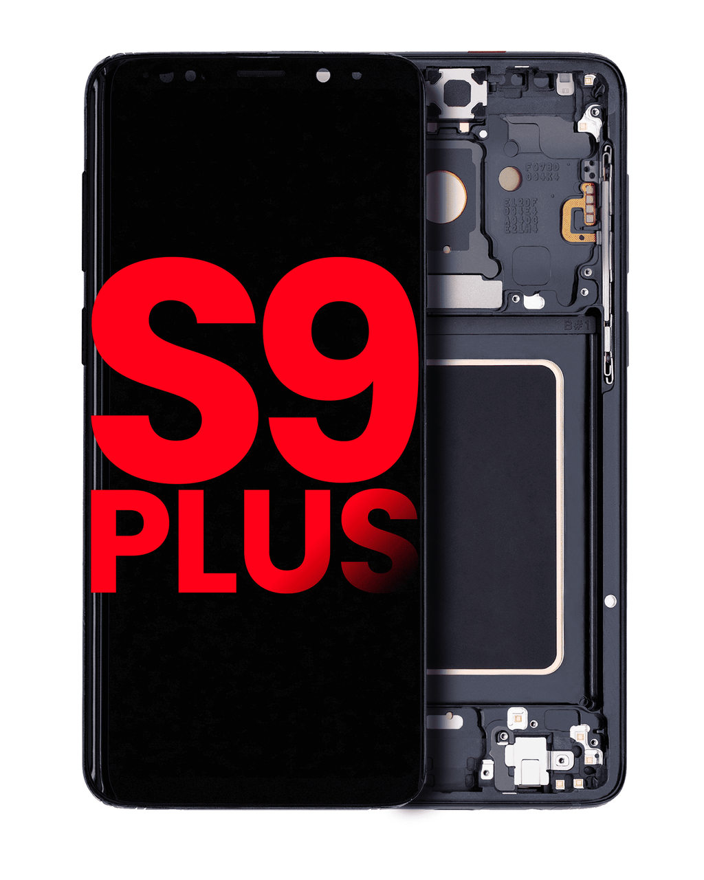 OLED-Display mit Rahmen Samsung Galaxy S9 Plus Aftermarket Plus Midnight Schwarz