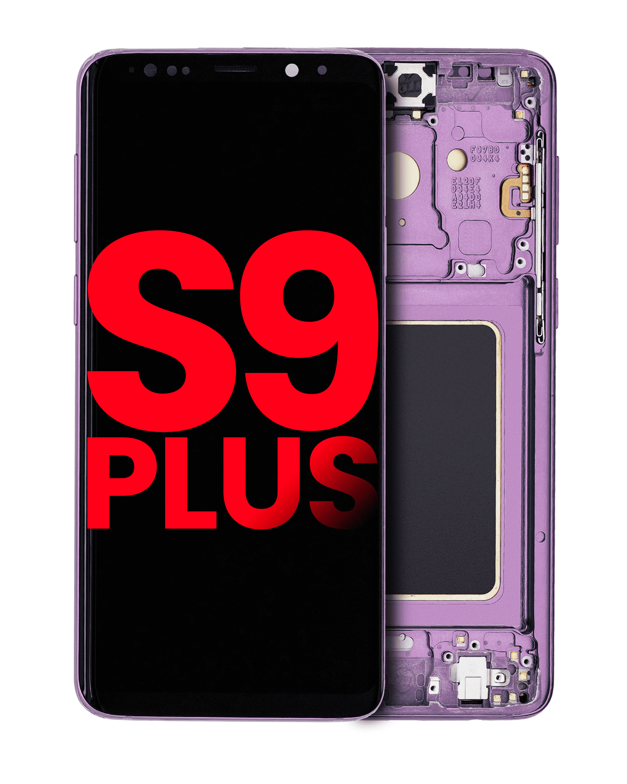 OLED-Display mit Rahmen für Samsung Galaxy S9+ (Lila, Aftermarket Plus)