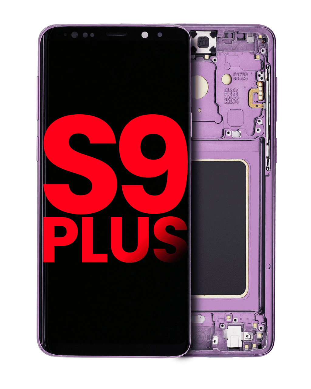 OLED-Display mit Rahmen für Samsung Galaxy S9+ (Lila, Aftermarket Plus)
