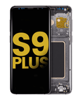 OLED Display with Frame for Samsung Galaxy S9 Plus (Refurbished) (Titanium Grey)