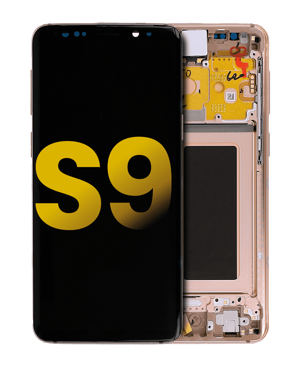 OLED-Display mit Rahmen für Samsung Galaxy S9 (Refurbished) (Sunrise Gold)