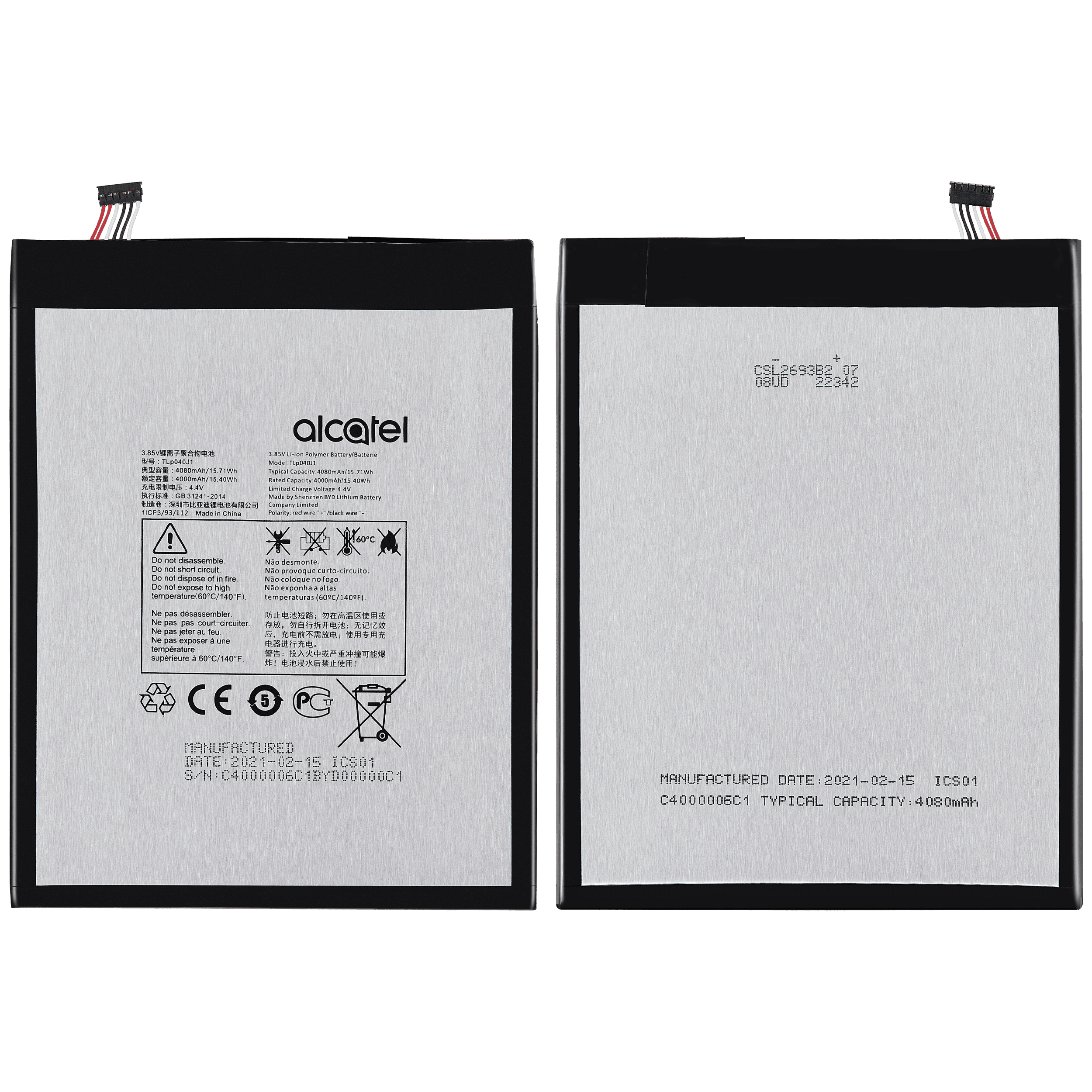 Ersatzakku für Alcatel A30 Tablet 9024W (TLp040J1)