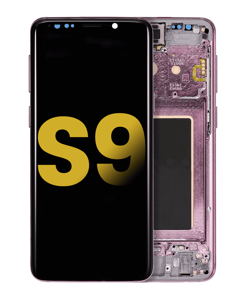 OLED-Display mit Rahmen für Samsung Galaxy S9 (Refurbished) (Lilac Purple)