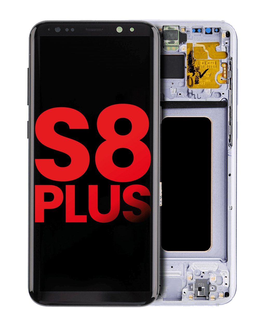 OLED-Display inkl. Rahmen f. Samsung Galaxy S8 Plus Orchid Gray Afterm. Plus
