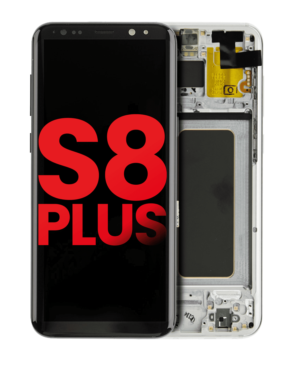 OLED-Display m. Rahmen f. Samsung Galaxy S8+, Aftermarket+, Arctic Silver