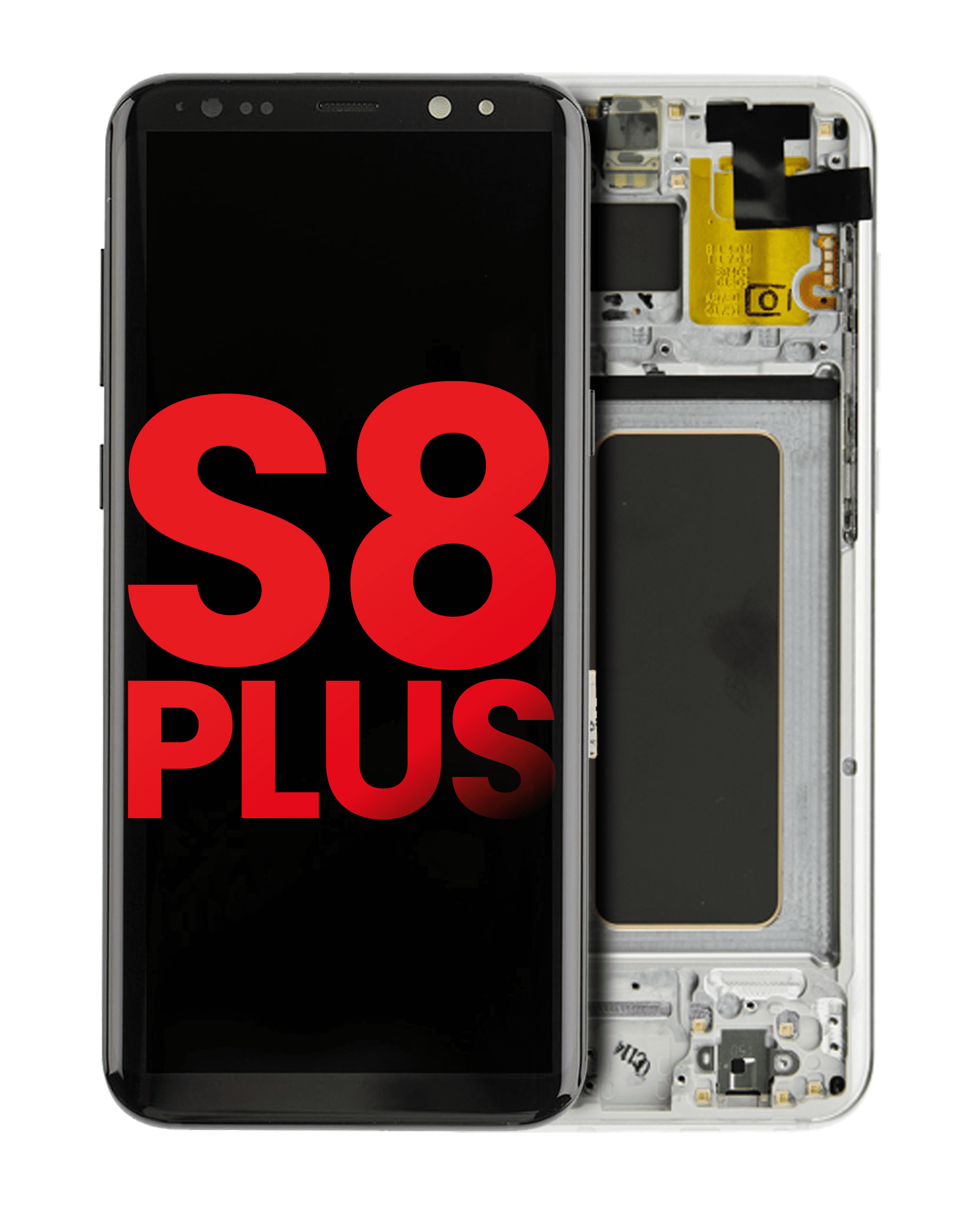 OLED-Display m. Rahmen f. Samsung Galaxy S8+, Aftermarket+, Arctic Silver