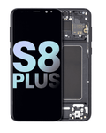OLED-Display mit Rahmen Samsung Galaxy S8+ (Service Pack) Midnight Schwarz