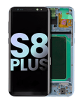 OLED-Display mit Rahmen für Samsung Galaxy S8 Plus (Service Pack) (Coral Blau)